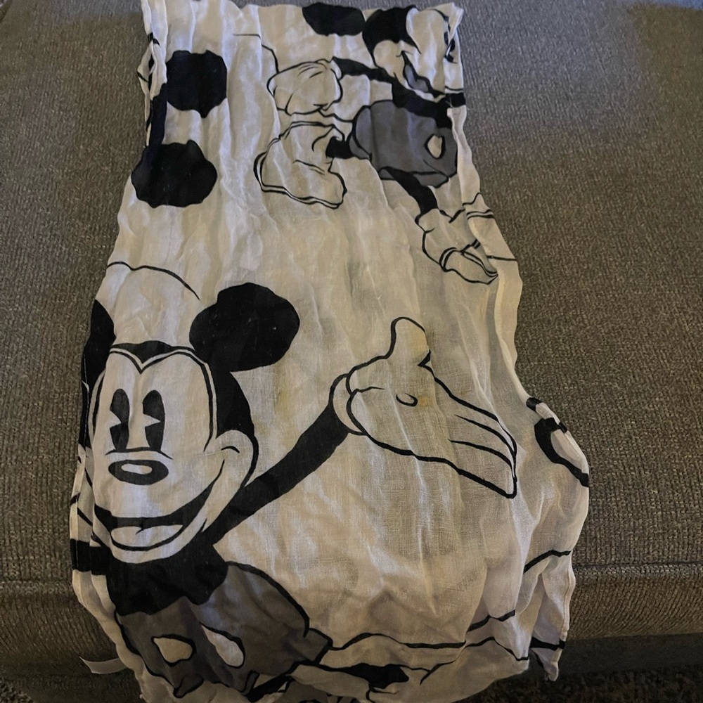 Black and white Mickey Mouse scarf purchased from Disneyland